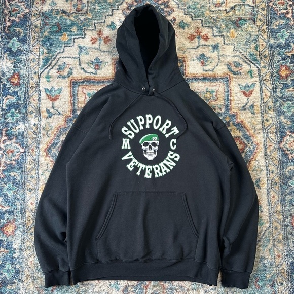Vintage Other - Vintage Support Veterans Hoodie Large